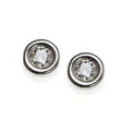 18K White Gold Diamond Stud Earrings